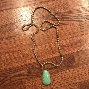 Turquoise Gold Pendant Necklace